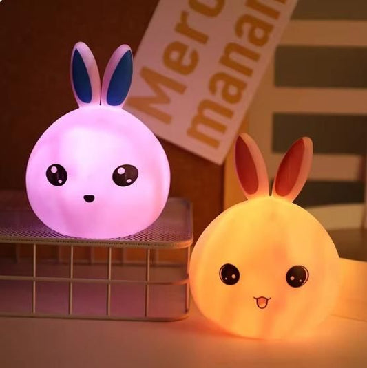 Silicone Open Eye Bunny Touch Lamp